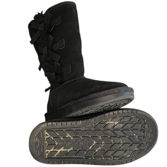 Girls Koolaburra By UGG Victoria Tall 1020171 Faux Fur Lined Boot Size 12 Black - Picture 5 of 6
